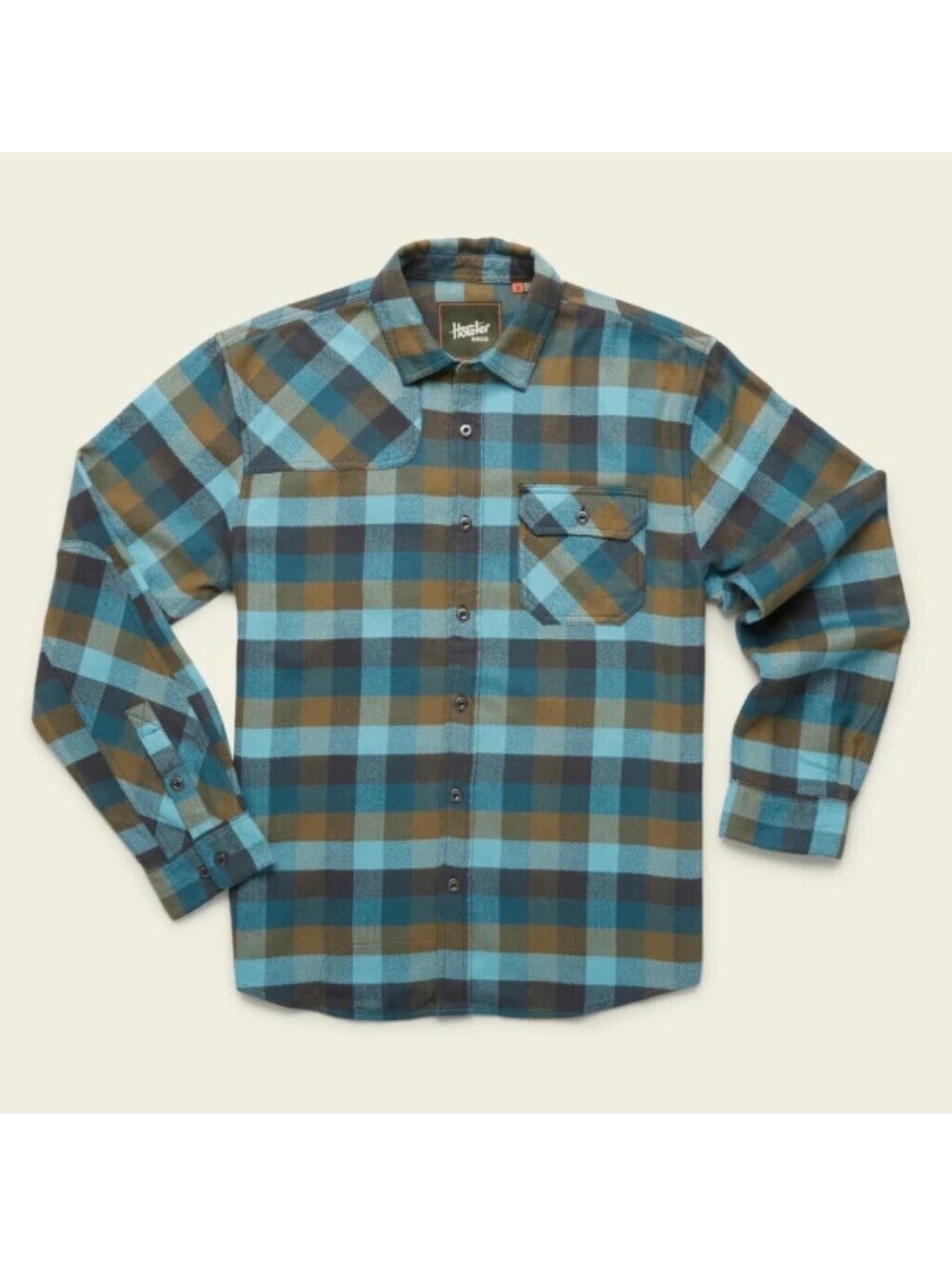 Howler Bros Harkers Flannel Shirt Blue Green Plaid Men’s XL Cabincore